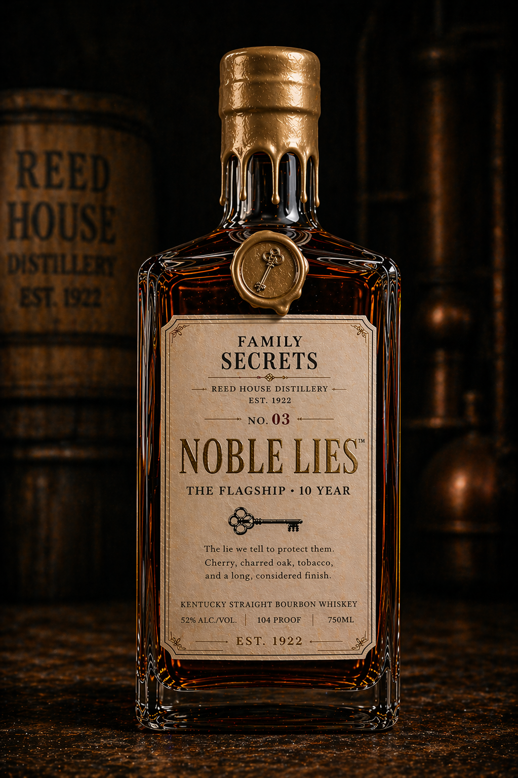 Noble Lies bottle - Reed House Distillery Family Secrets No. 03 - Flagship 10 Year